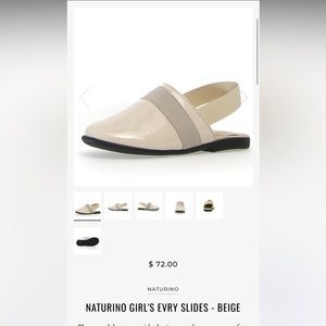 NATURINO GIRL'S EVRY SLIDES - BEIGE size 28
